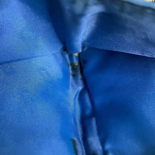 Vintage Lug Zip Around Wallet Blue Quilted Pocket Card Holder Organizer GUC*FLAW