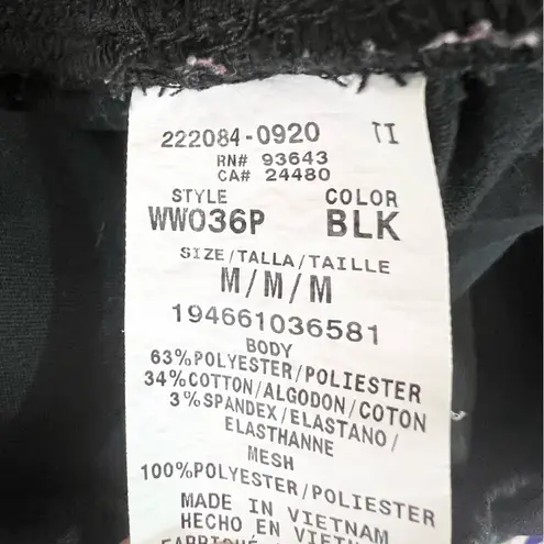 Cherokee  Women Scrubs Pant Mid Rise Jogger Size Medium Black WW036