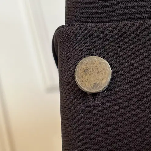 Le Suit Womens 10 Black Jacket Skirt Suit Single Breasted Accordion Pleat Hem