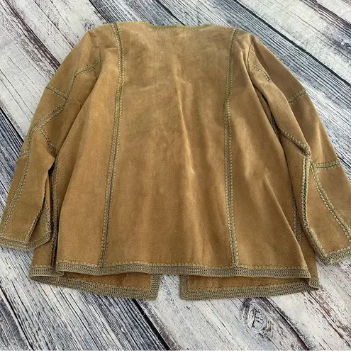 Christopher & Banks Vintage 100% Genuine Leather Boho Jacket