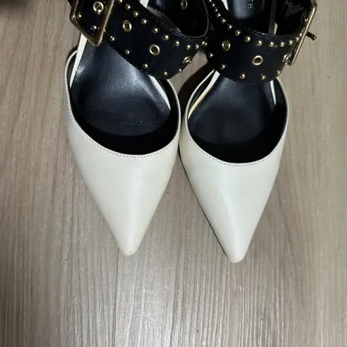 Charles and Keith Pointed Slingback Heel Studded Ankle Strap Party Pumps 6 / 36