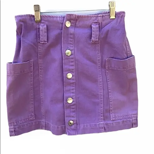 Bershka Womens size small vintage 1998 purple jean mini skirt