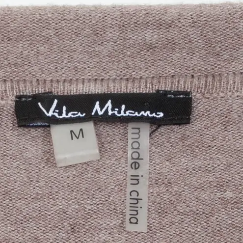 Vila Milano Womens Brown Open Front Hooded Cardigan Size Medium Cozy Classic