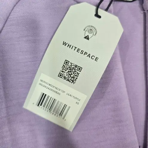 Whitespace Merino Baselayer Mockneck in Lilac Purple Size XS