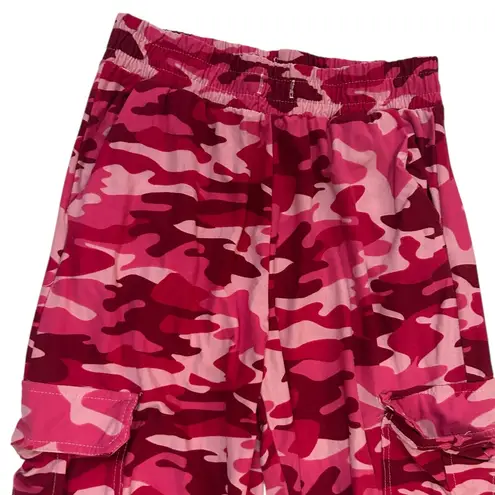 Gorpcore Cozy Fall Soft Stretch Pink Camouflage Cargo Elastic Waist Pull - Image 6