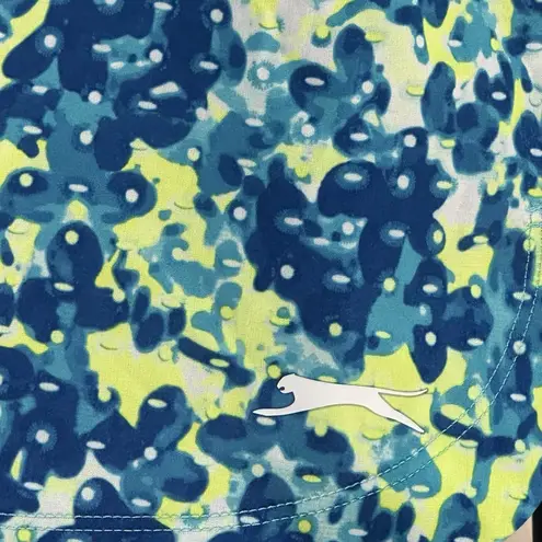 Slazenger XXL Plus Size Golf Skort Blue Yellow Print Pockets Activewear Resort