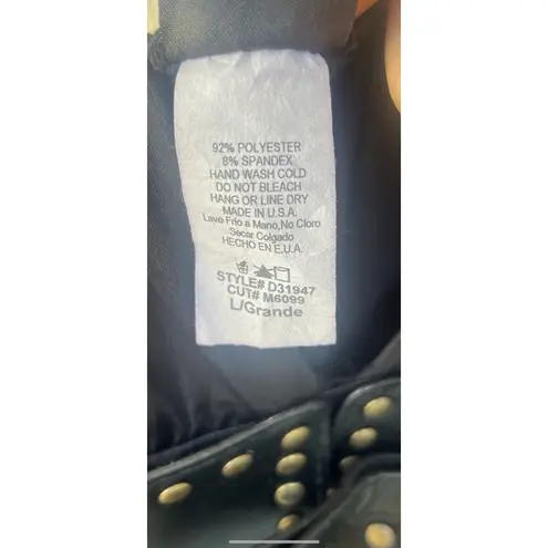 VTG Y2K Black Maxi Dress Satin Studded Belt Gothic Boho Renaissance Avant Garde Size XS