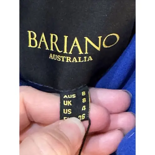 Bariano Australia Off Shoulder Sweetheart Neck Dress Gown With Train Blue Size 4