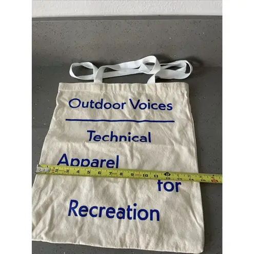 Outdoor Voices  OV "Technical Apparel for Recreation" Reusable Tote Bag Ivory OS thumbnail 2