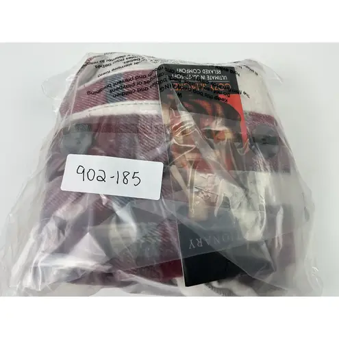 Dictionary Cozy Shacket Jacket Medium Plaid Button Down Collared Cropped SZ M Red