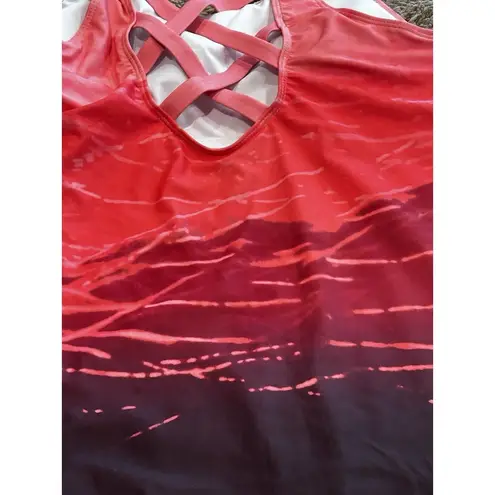 EXLURA Swimsuit Women's Sz L Criss cross