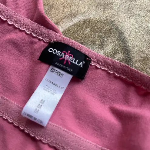 Cosabella Dusty Rose Lace Cami Mini Dress