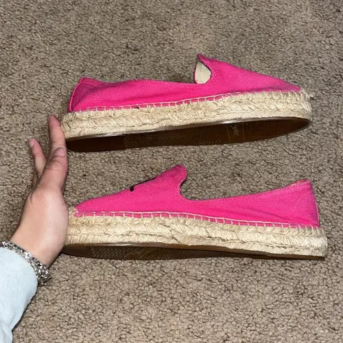 Soludos Elephant Embroidered Platform Espadrilles Pink 7.5