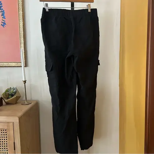 Gap  Twill Cargo Pants Black Joggers Elastic Waist Stretch Cotton Lyocell Size S - Image 5