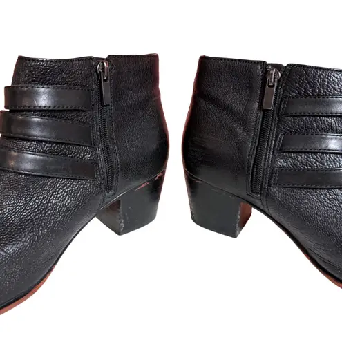 Clarks  Maypearl Rayna Black Leather Boots Strappy Ankle Boots Size 9 thumbnail 6