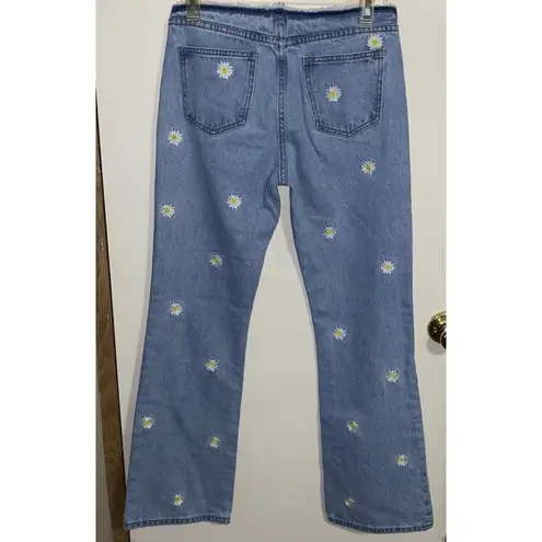 Edikted  Jeans Women’s Small Floral Light Wash Y2K Wide Leg