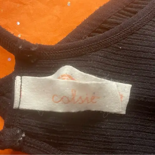 Colsie Size Large Color Black Sports Bra