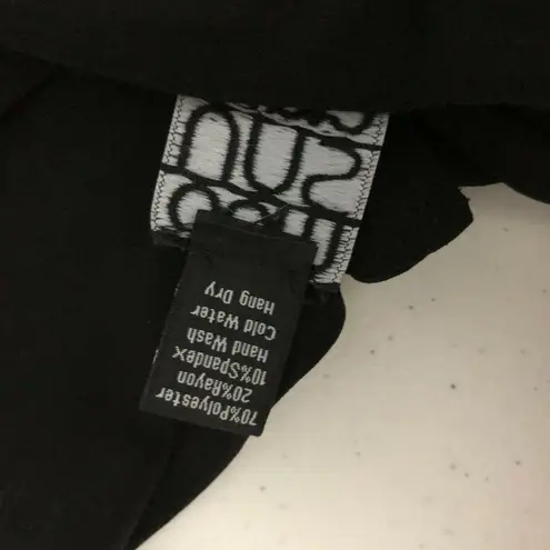 Clara Sun Woo Dress A Line Pleated V Neck Flutter Sleeve Stretch Black Size XL