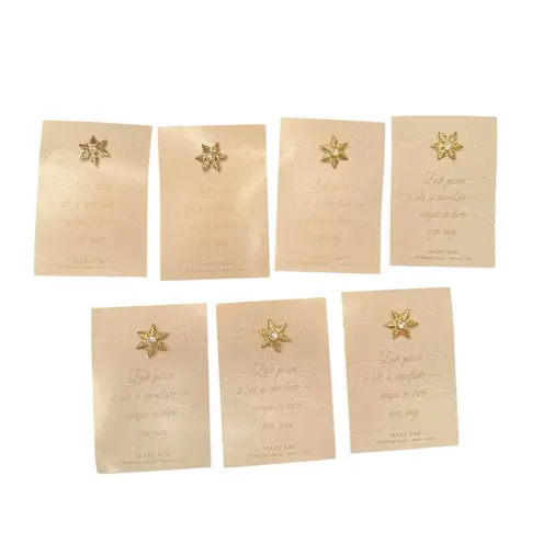 NEW Mary Kay Bundle of (7) Snowflake Pins Mary Kay Gifts Holiday Christmas Gold