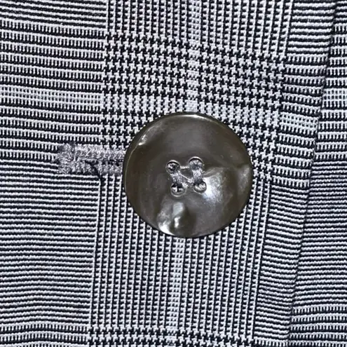 Le Suit Petite Black & White Patterned Skirt Suit