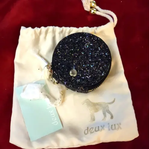 Deux Lux New with Tags!  Black Sparkly Double Coin Purse & Keychain. - Image 10