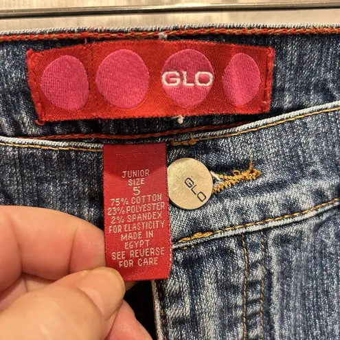 GLO Pants VTG Y2K 90’s Womens 5 Blue Denim Jeans Flare Leg Cotton Blend Size undefined