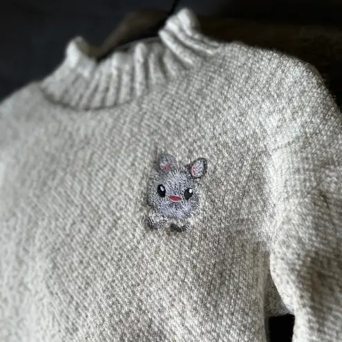 Plush Chenille Half Turtleneck Sweater Gray Size undefined