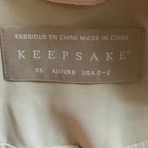 Keepsake The Label Size XS 0 2 Farrah Blazer Ruched Oatmeal Cream