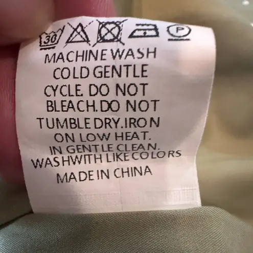 Bloomchic Wrap Shirred Waist Dress Sage Green Polka Dot Lantern Sleeve Size 12