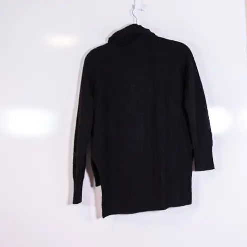 Wilfred Free Aritzia Lin Yarn Made In Italy Wool Knit Turtleneck Sweater Black S