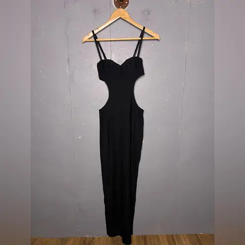 Edikted Ribbed Cut Out Cupped Maxi Dress (XS)