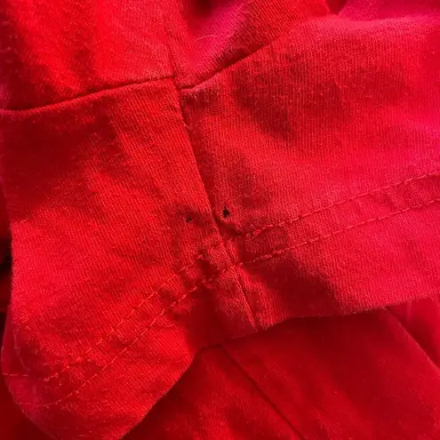 Desert Shores Vintage Red Sequin Beaded Embroidered Beach T Shirt Mini Dress