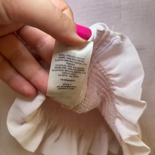 Wilfred Free Women's Long Sleeve Ruffle Smocked Top Pink Size L coquette girly