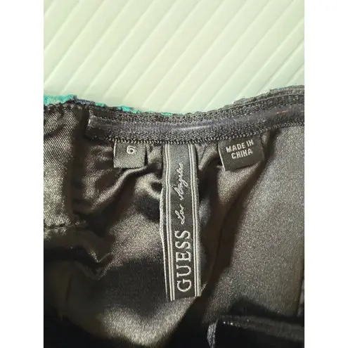 Guess  Strapless Dress‎ Party Cocktail A-Line Animal Print Green Multi 6