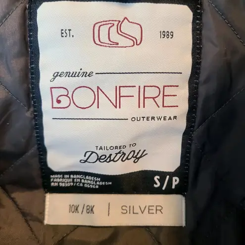 Bonfire Snowboarding Womens Small Outdoor Zip Snow Ski Athletic Black Multi