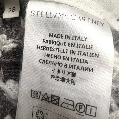 Stella McCartney Blue White Striped Straight Leg Jeans