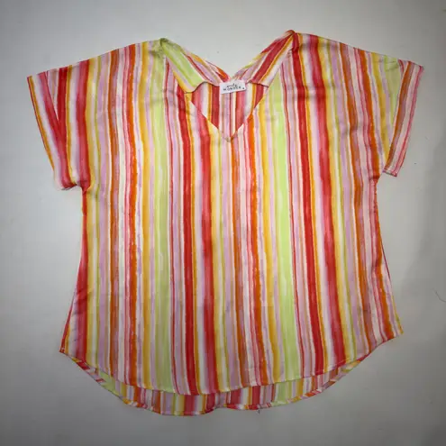 Colorful Stripes Blouse NWOT Multiple Size M