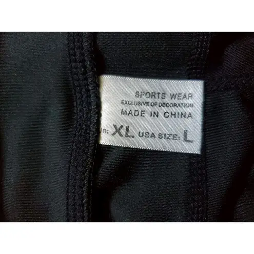 Neleus Leggings Women Large Active Dry Fit Cropped Black Gym Crossfit Pockets Size undefined