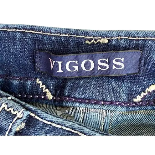 Vigoss  Heritage Fit Capri Blue Jeans Women's Size 0 Mid Rise Stretch Medium Wash