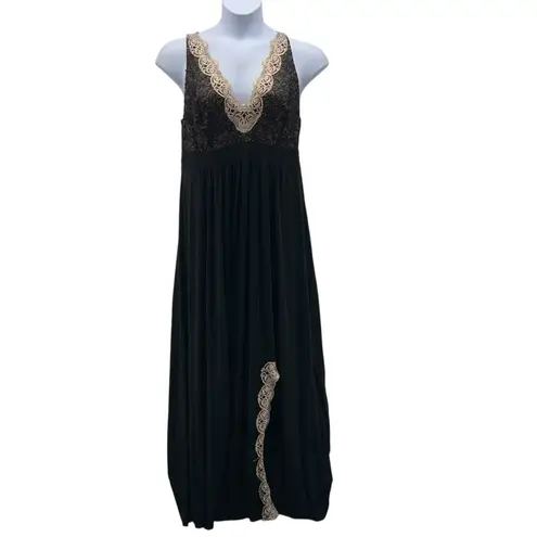 Soma Long Nightgown Sleep Dress Black XL