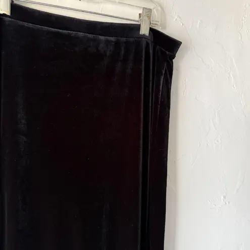 Kathie Lee Collection Kathie Lee Collection Skirt Vintage 90s Medium Black Velvet Long Maxi Witchy