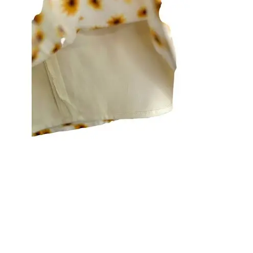 We Wore What Mini Slip Skirt Size Medium Satin it Ditsy Daisy Y2K Daisies Floral