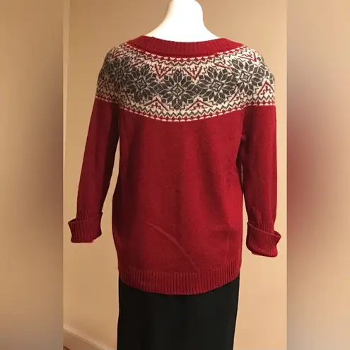 Willi Smith Willie Smith Christmas wool sweater folded sleeves Sz M