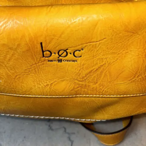 Born concept BØC Mustard Yellow Faux Leather Shoulder Bag Tote Purse