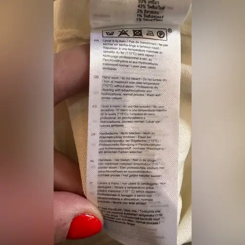 Maje mashup ecru one shoulder top size 1 small