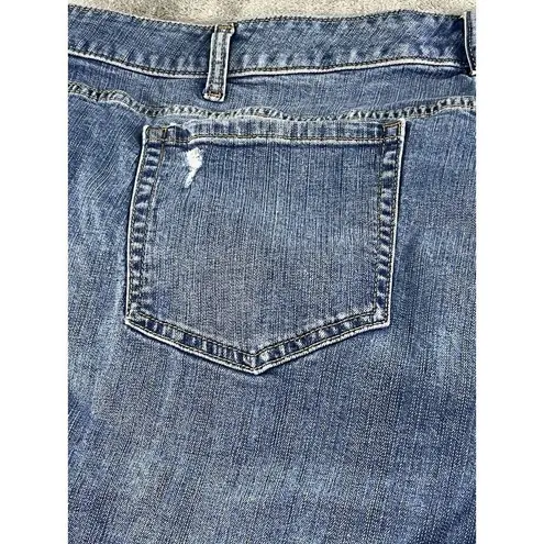 Torrid  Jeans Womens 30 Boyfriend‎ Crop Distressed Raw Hem Stretch