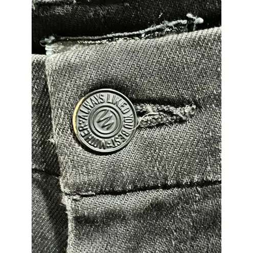 Mother The Looker Destroyed Ride Straight Ankle Black Jeans Women's Size 25