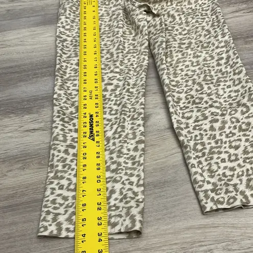 Amanda & Chelsea Tan & Off White Animal Print Cropped Pants Size 4