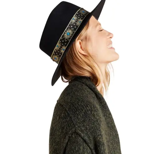 Lack of Color The Phoenix Black Australian Wool Boater Hat Size Small 55CM NWT