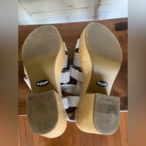 Dr. Scholl's women’s Blossom Vapor Grey block sandals in size 7. Gray